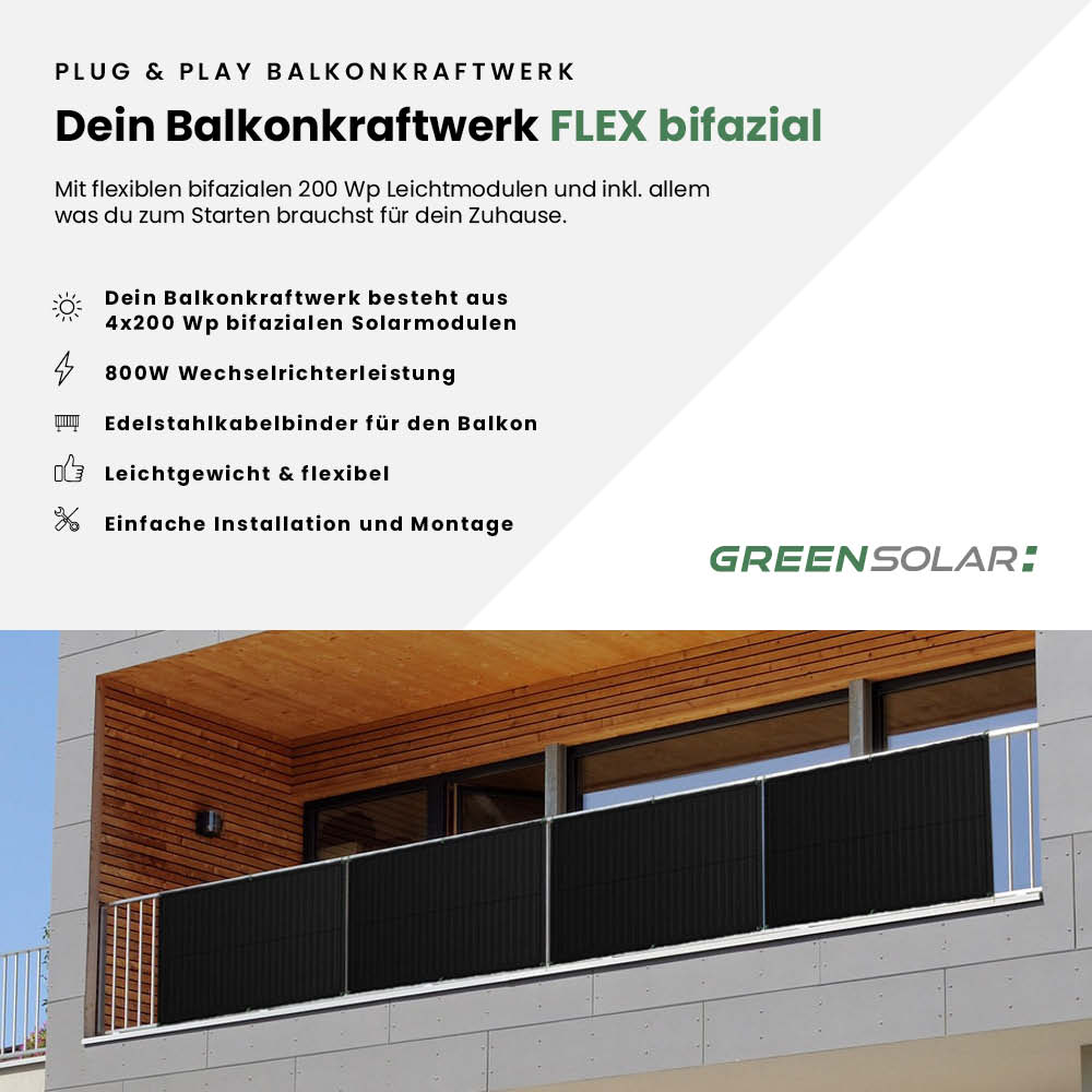 Balkonkraftwerk FLEX 800/800 bifazial – Bild 7