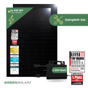 Balkonkraftwerk Basis M - Komplett-Set (900W)