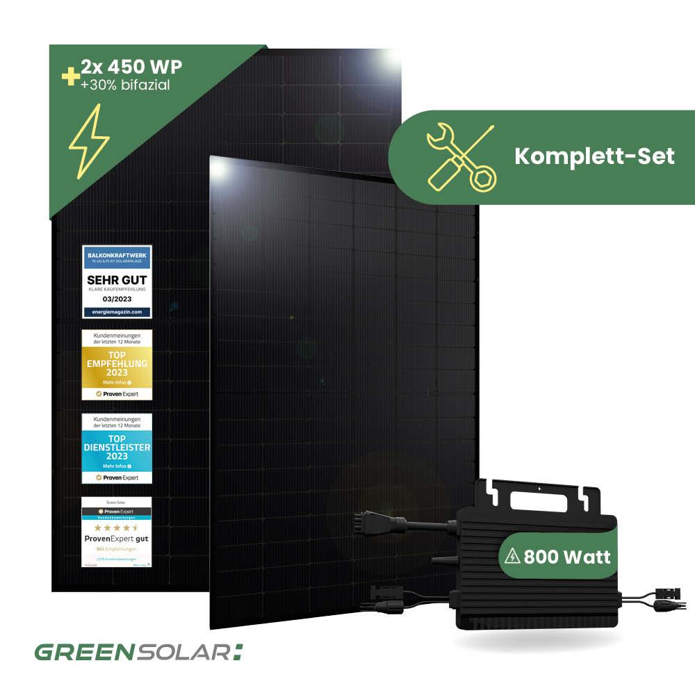 Balkonkraftwerk Basis M - Komplett-Set (900W)