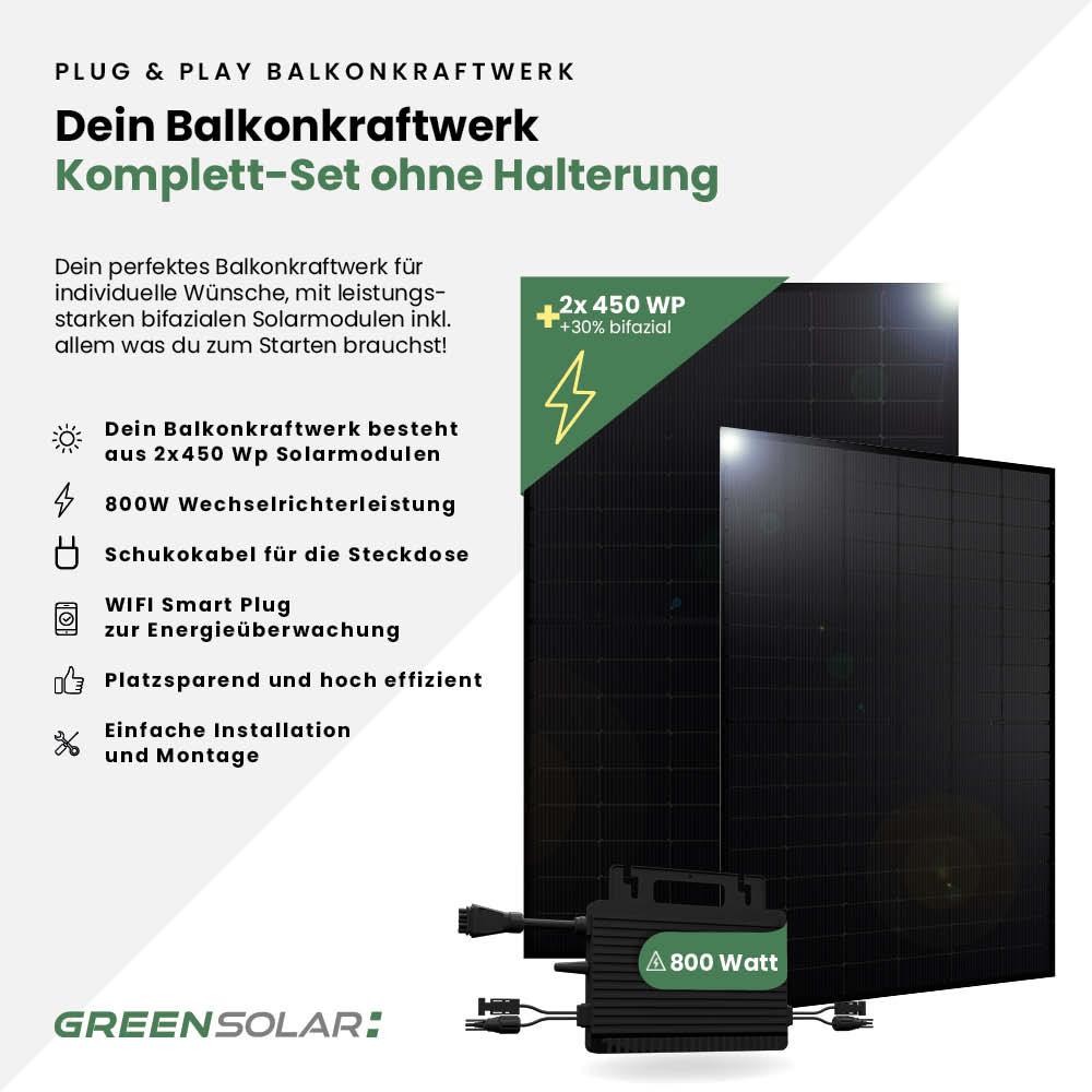 Balkonkraftwerk Basis M - Komplett-Set (900W) – Bild 2