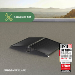 Balkonkraftwerk Flachdach M - Komplett-Set (900W)