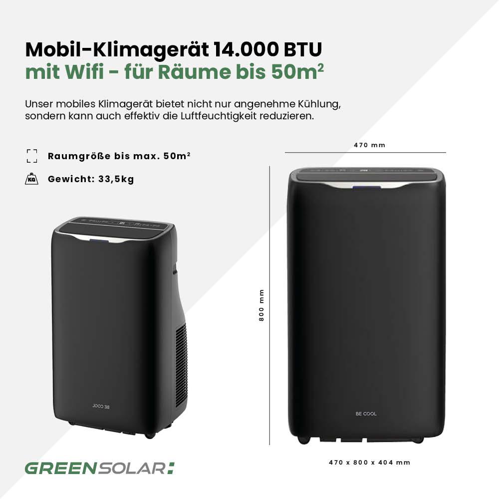 Mobil-Klimagerät 14.000 BTU mit Wifi (Räume bis 50 m²) – Bild 4