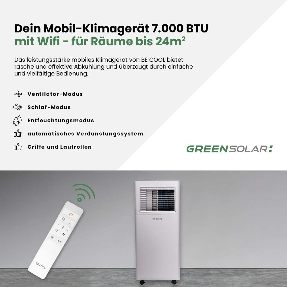 Mobil-Klimagerät 7.000 BTU mit Wifi (Räume bis 24m²) – Bild 2