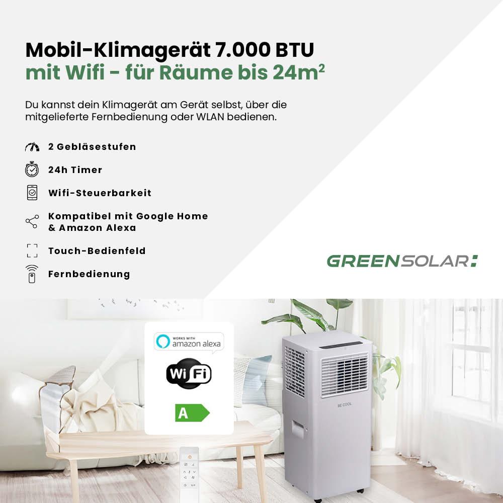 Mobil-Klimagerät 7.000 BTU mit Wifi (Räume bis 24m²) – Bild 3