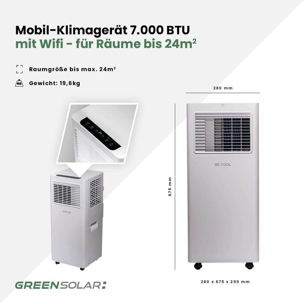 Mobil-Klimagerät 7.000 BTU mit Wifi (Räume bis 24m²) – Bild 4