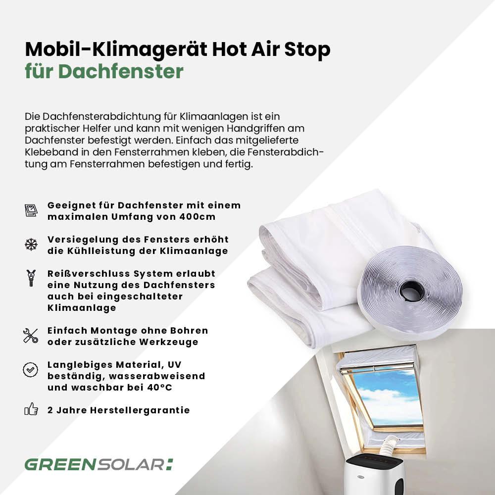 Mobil-Klimagerät Hot Air Stop für Dachfenster – Bild 2