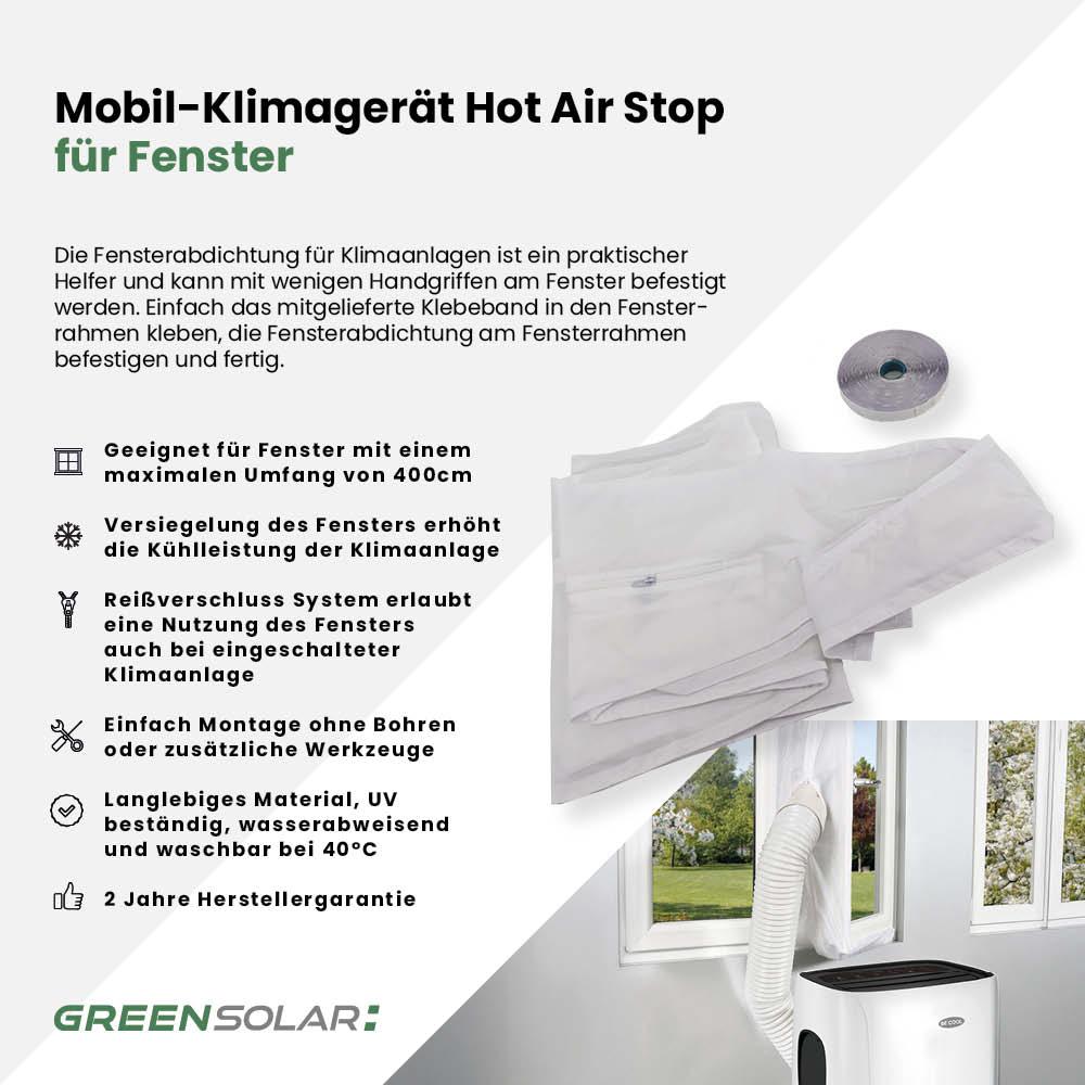Mobil-Klimagerät Hot Air Stop für Fenster – Bild 2