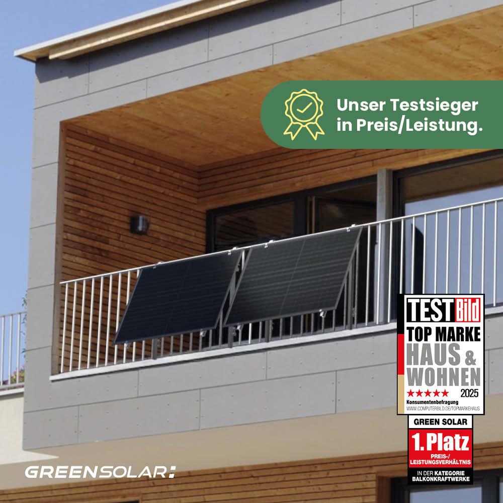 Balkonkraftwerk Balkon 900/800 black bifazial