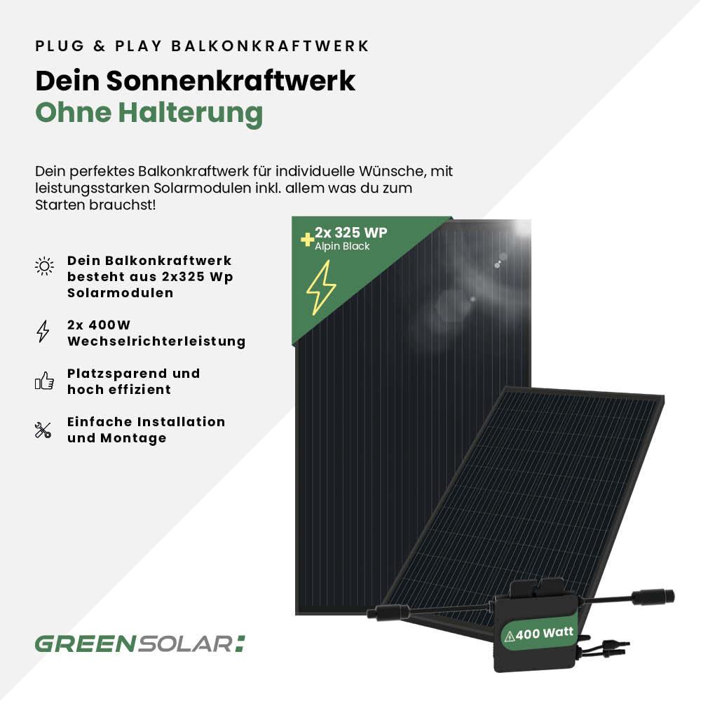 Sonnenkraftwerk 300 Black, steckerfertig – Bild 2