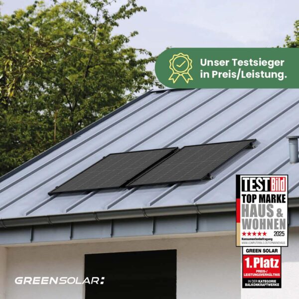 Balkonkraftwerk Universaldach 900/800 black bifazial