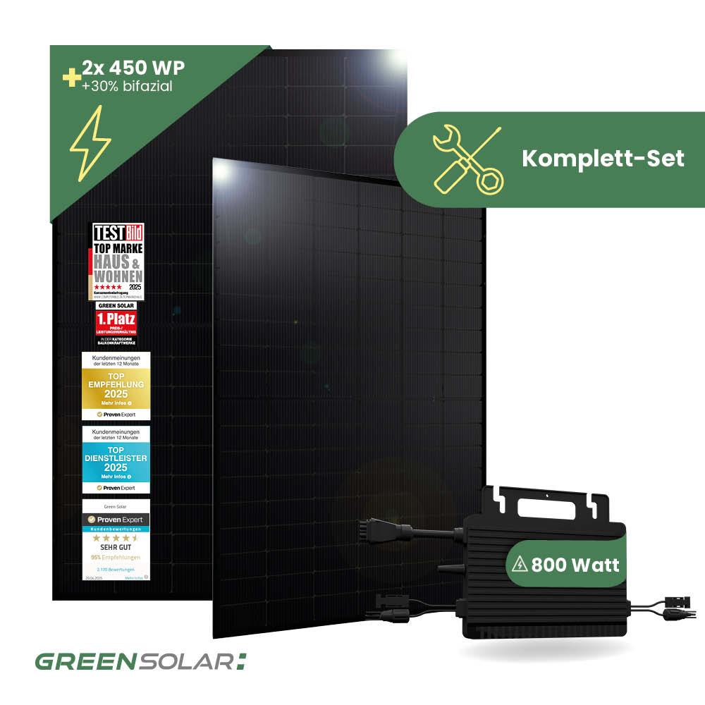 Balkonkraftwerk Basis M - Komplett-Set (900W)