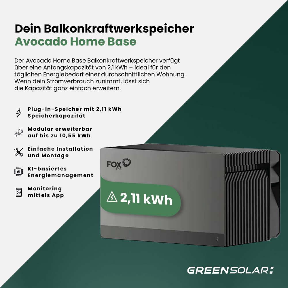 Balkonkraftwerk-Speicher Avocado Home Base M 2 kWh – Bild 2