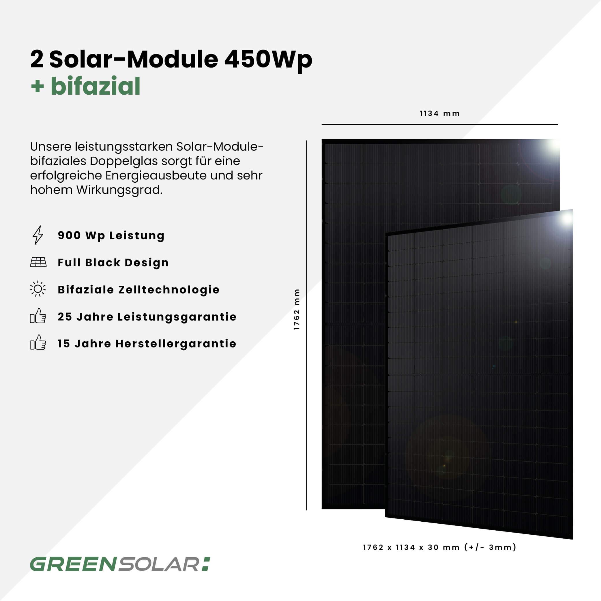 Kaminholzregal mit Balkonkraftwerk 900/800 black inkl. Plane – Bild 7