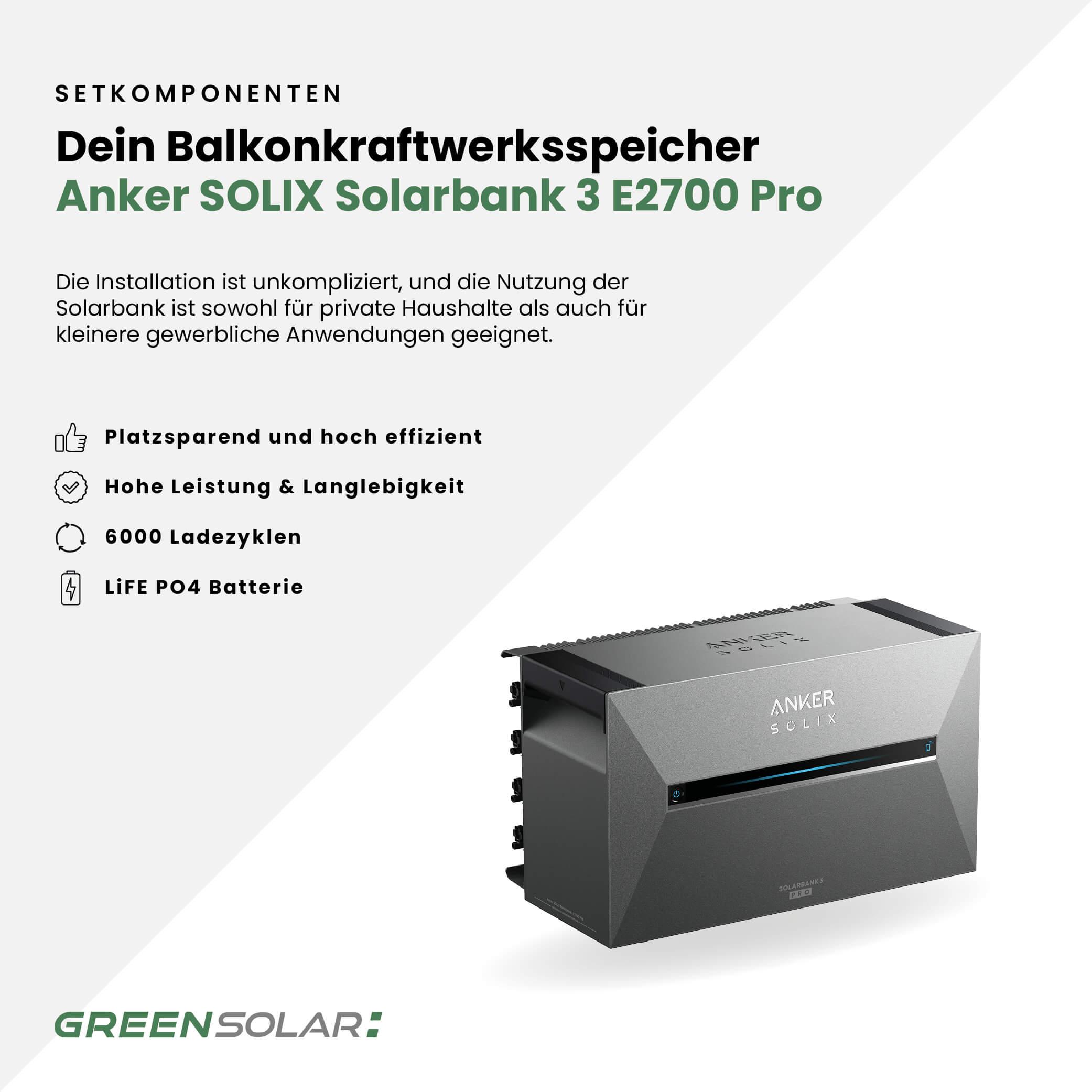 Kaminholzregal mit Balkonkraftwerk 900/800 black und Balkonkraftwerk-Speicher Anker Solarbank 3 E2700 inkl. Plane – Bild 9