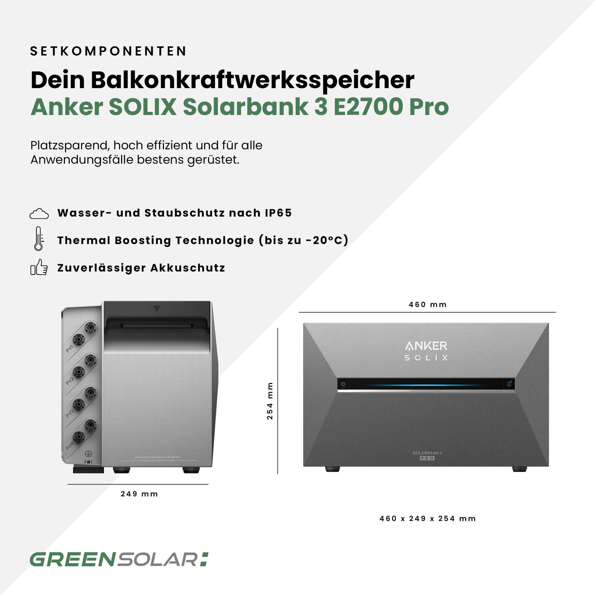 Kaminholzregal mit Balkonkraftwerk 900/800 black und Balkonkraftwerk-Speicher Anker Solarbank 3 E2700 inkl. Plane – Bild 10