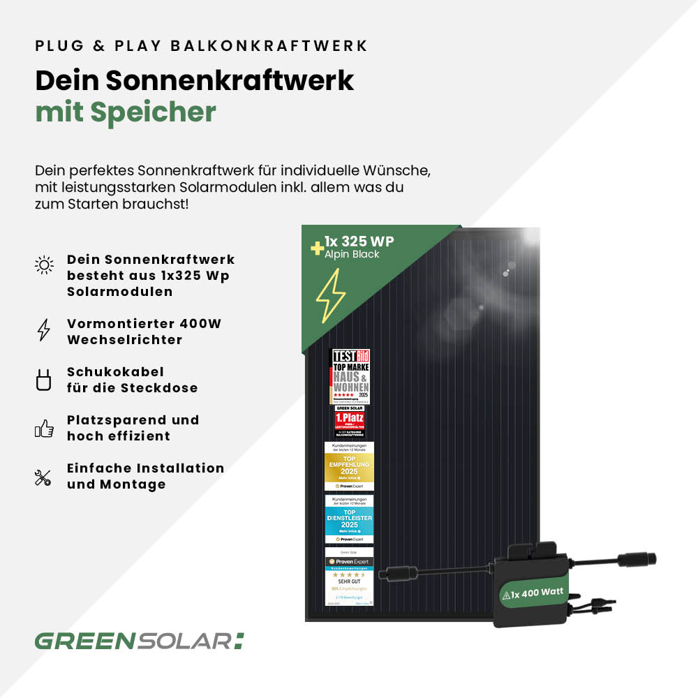 SONNENKRAFTWERK 300 Black, steckerfertig – Bild 2