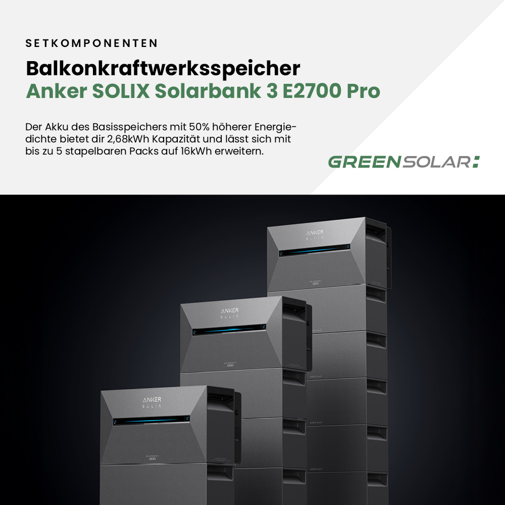 Balkonkraftwerkspeicher Anker SOLIX Solarbank 3 E2700 Pro und Erweiterung 5,4kWh – Bild 8