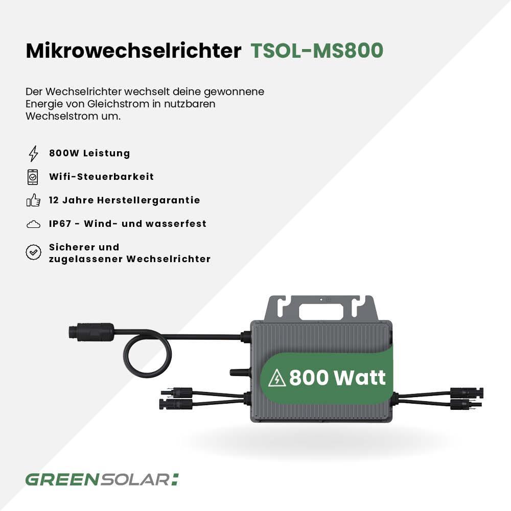 TSUN Mikrowechselrichter 800W mit Wifi (TSOL-MS800) mit BC01 Anschluss – Bild 2