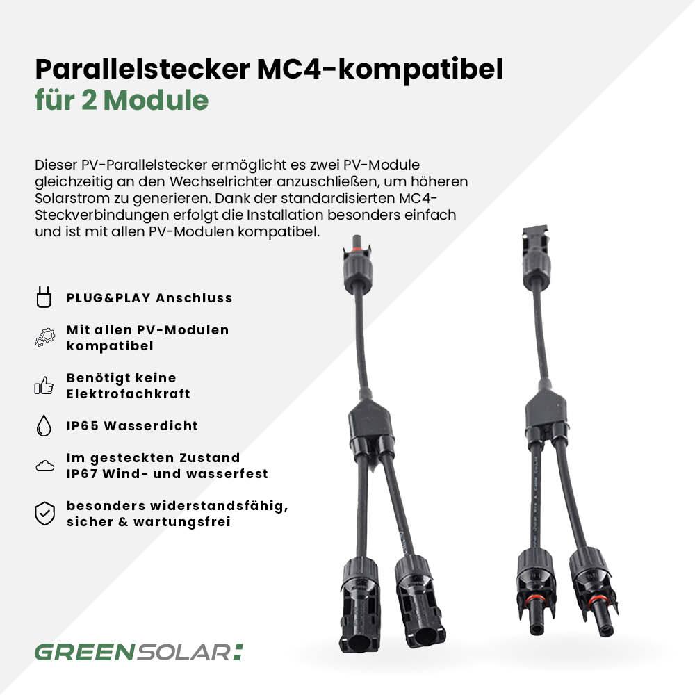 Parallelstecker MC4-kompatibel für 2 Module – Bild 2