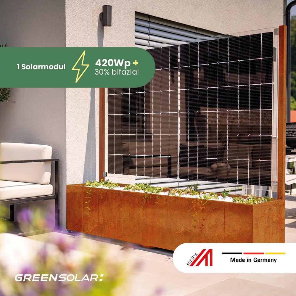 Solarpflanzkasten 420/400 Cortenstahl