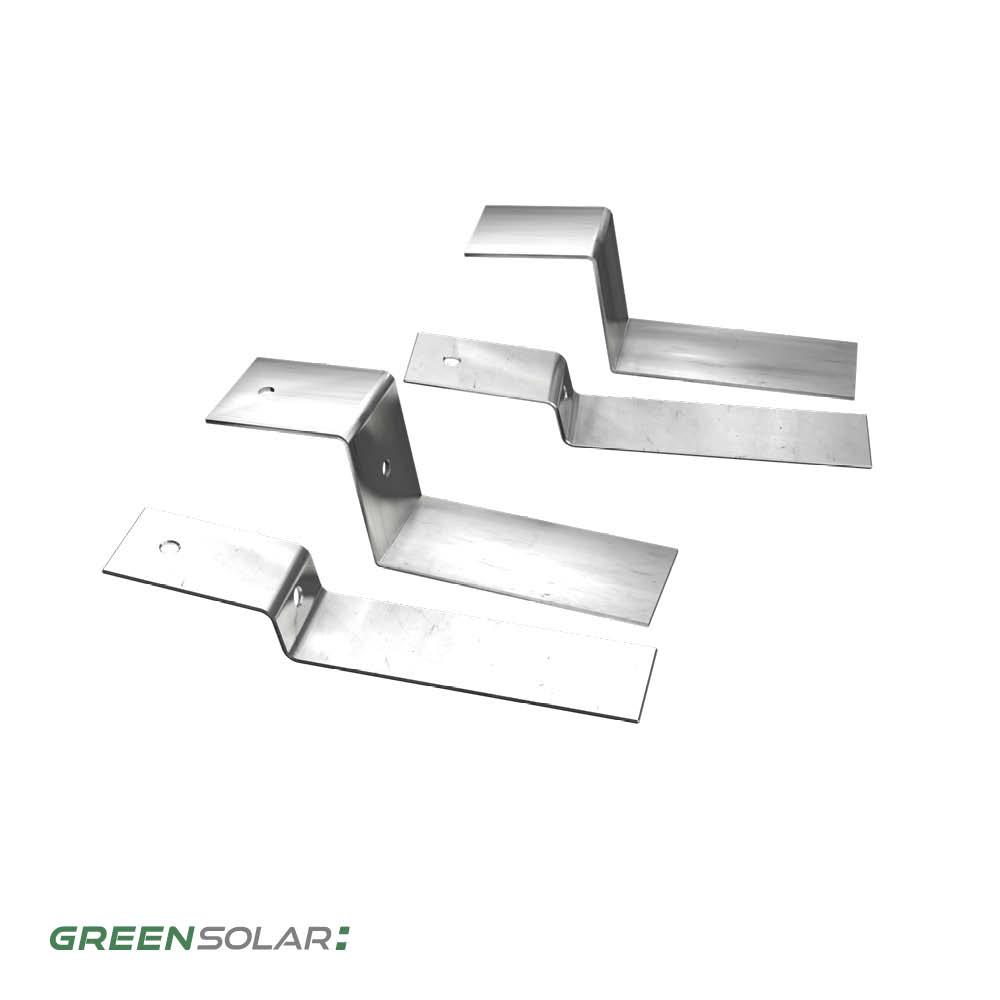 Flachdachaufsteller für 1 Modul zur Einzelmontage inkl. Klemmen 30mm