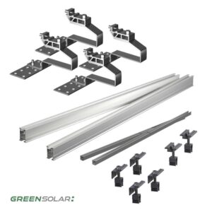 Ziegeldachbefestigung 2 x Grundset und 2 x Erweiterung für insgesamt 4 Module