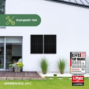 Balkonkraftwerk Wand M - Komplett-Set (900W) inkl. Wifi Plug
