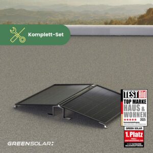 Balkonkraftwerk Flachdach M - Komplett-Set (900W)