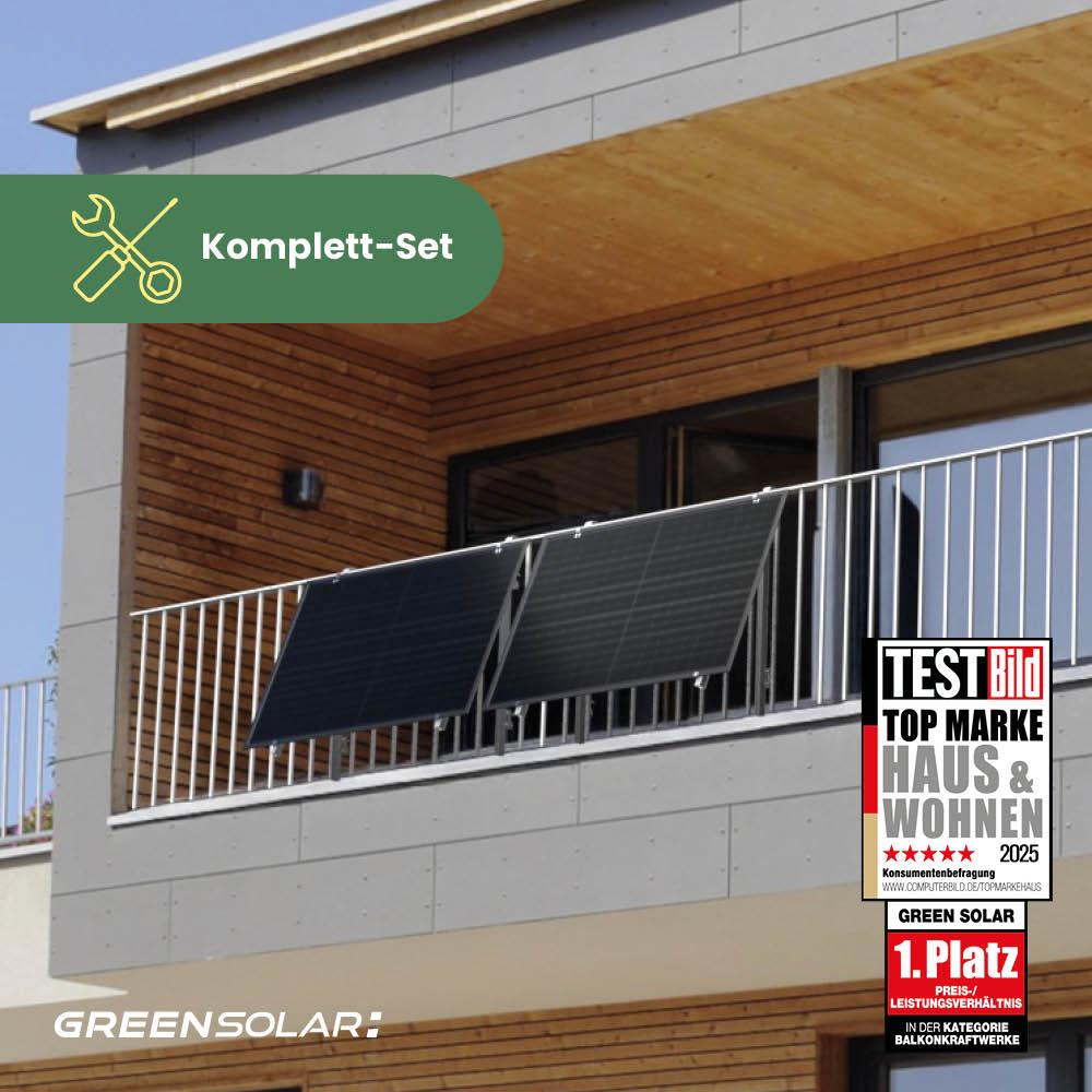 Balkonkraftwerk Balkon M - Komplett-Set (900W) inkl. Wifi Plug