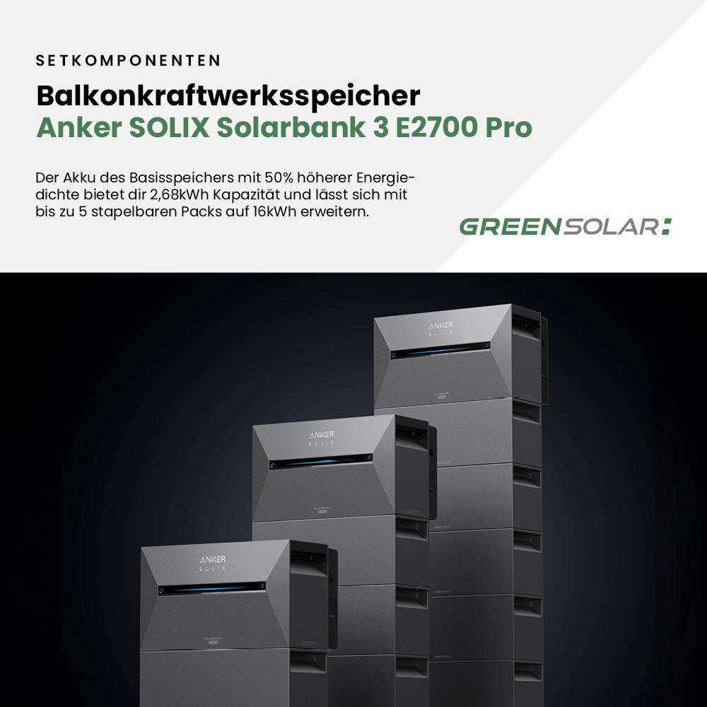 Balkonkraftwerk Basic 900/800 - Anker SOLIX Solarbank 5,4 kWh Balkonkraftwerk-Speicher – Bild 11