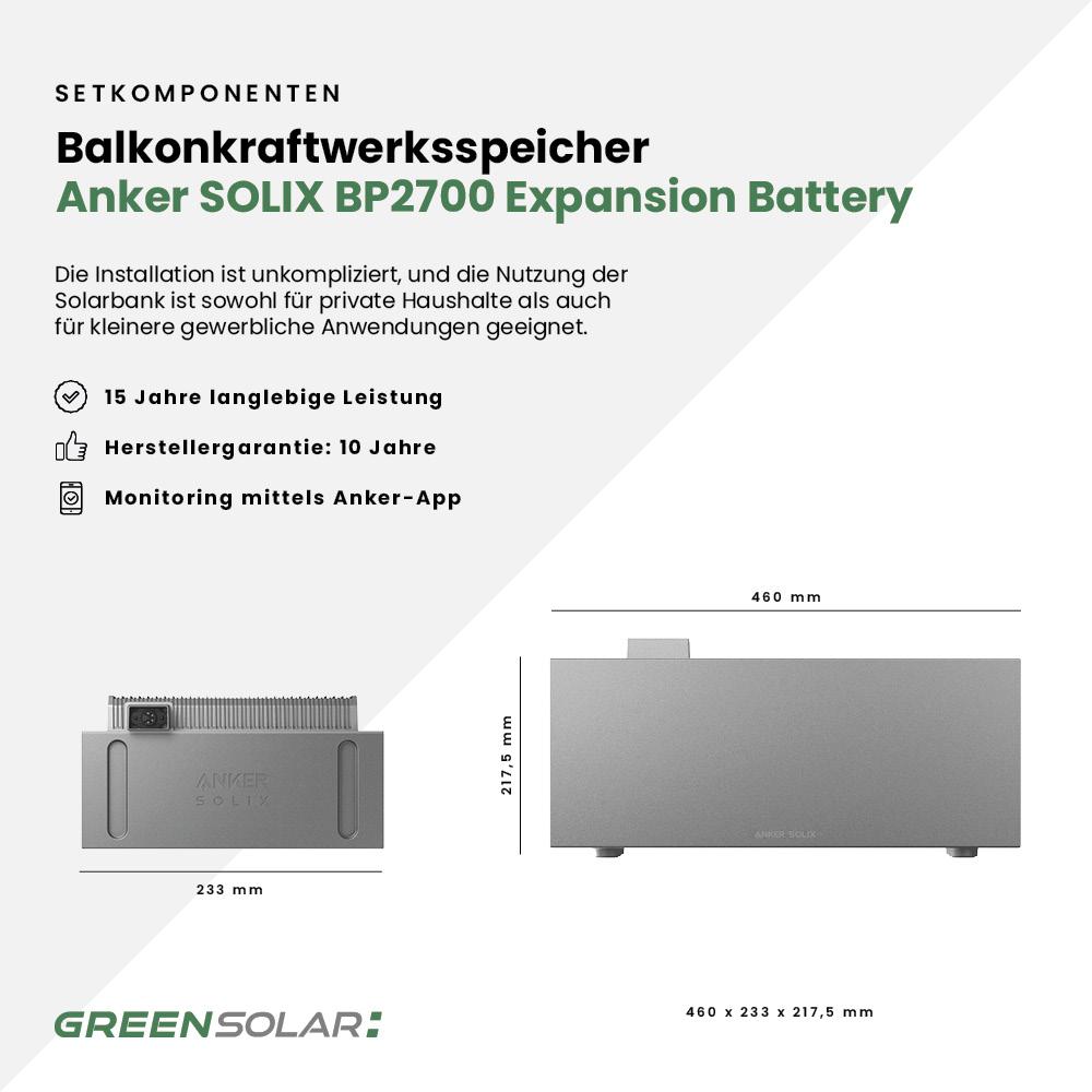 Balkonkraftwerk Basic 900/800 - Anker SOLIX Solarbank 5,4 kWh Balkonkraftwerk-Speicher – Bild 13