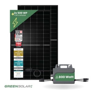 Balkonkraftwerk Basic 1000/800 black bifazial