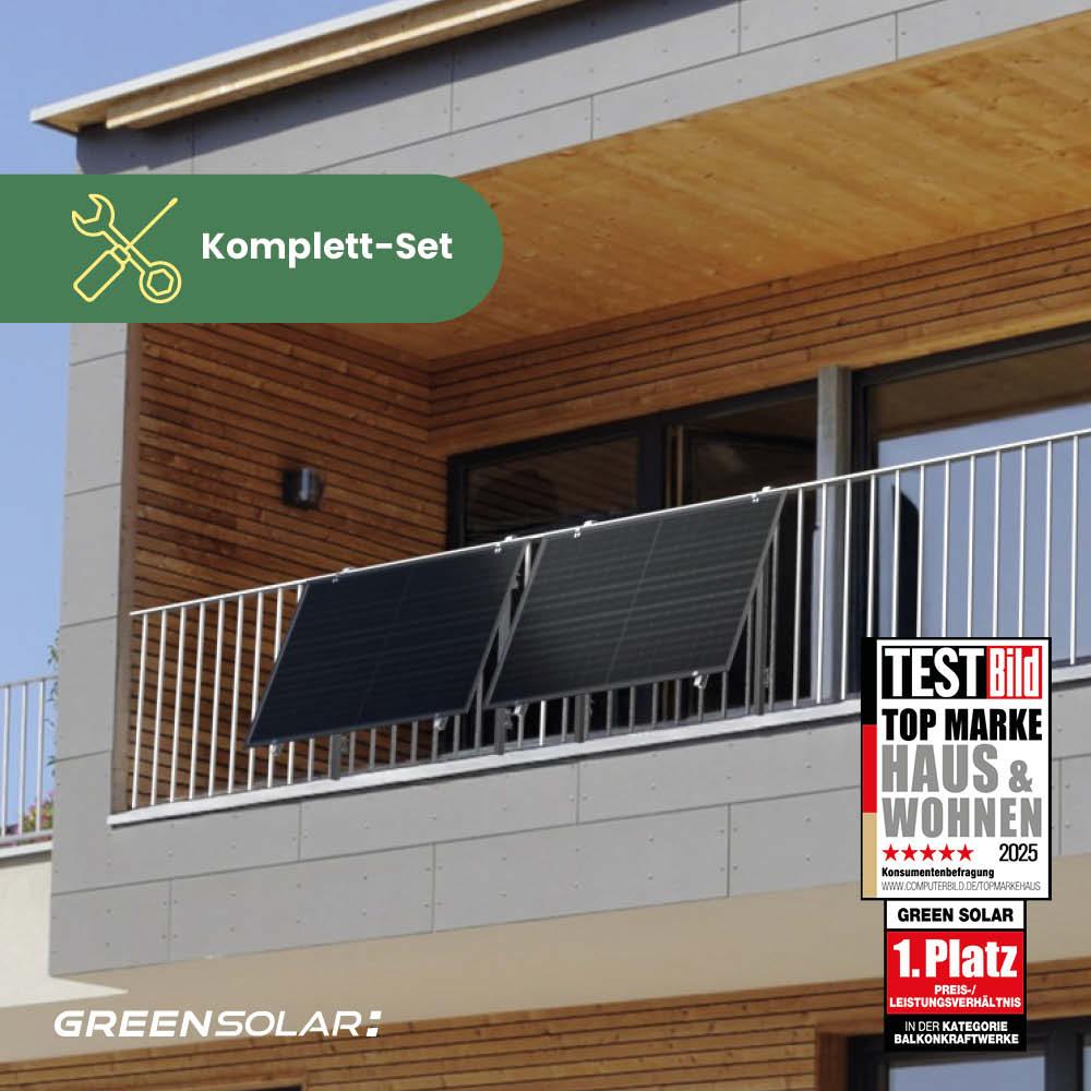 Balkonkraftwerk Balkon M - Komplett-Set (1000W) inkl. Wifi Plug