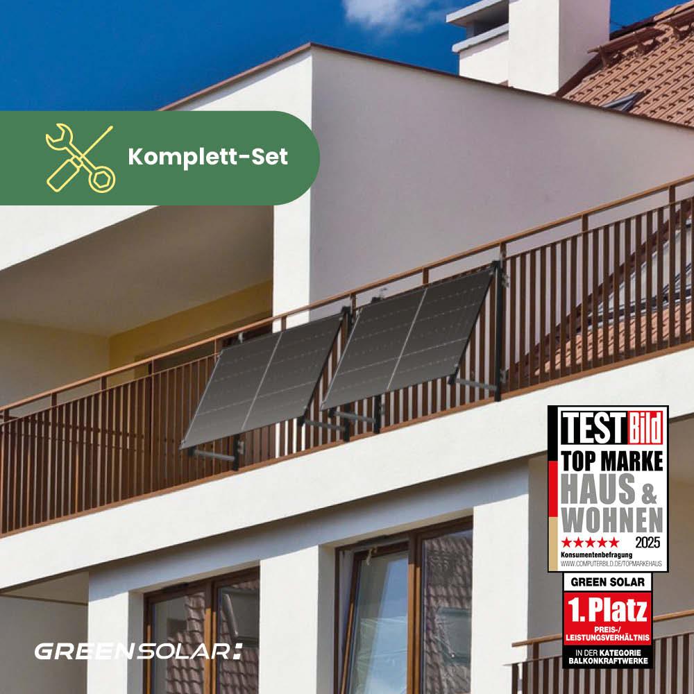 Balkonkraftwerk Balkon M - Komplett-Set (1000W) inkl. Wifi Plug