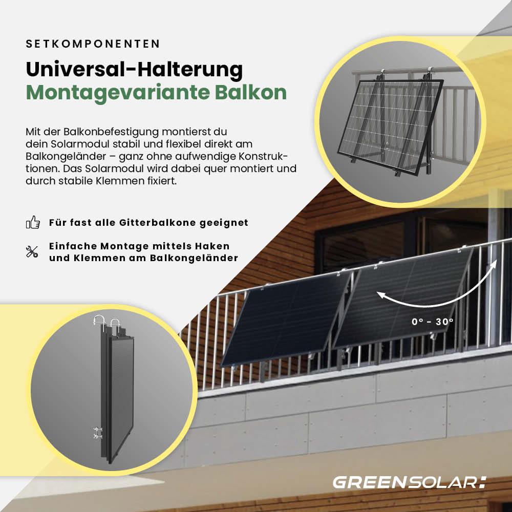 Balkonkraftwerk Balkon M - Komplett-Set (1000W) inkl. Wifi Plug – Bild 8