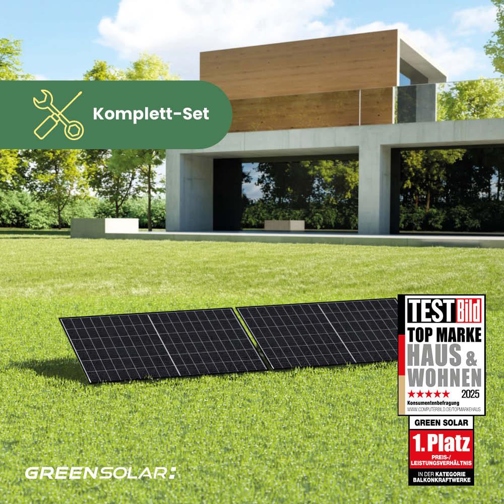 Balkonkraftwerk Boden M - Komplett-Set (1000W) inkl. Wifi Plug