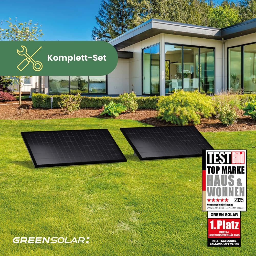 Balkonkraftwerk Boden M - Komplett-Set (1000W) inkl. Wifi Plug