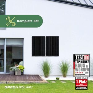 Balkonkraftwerk Wand M - Komplett-Set (1000W) inkl. Wifi Plug