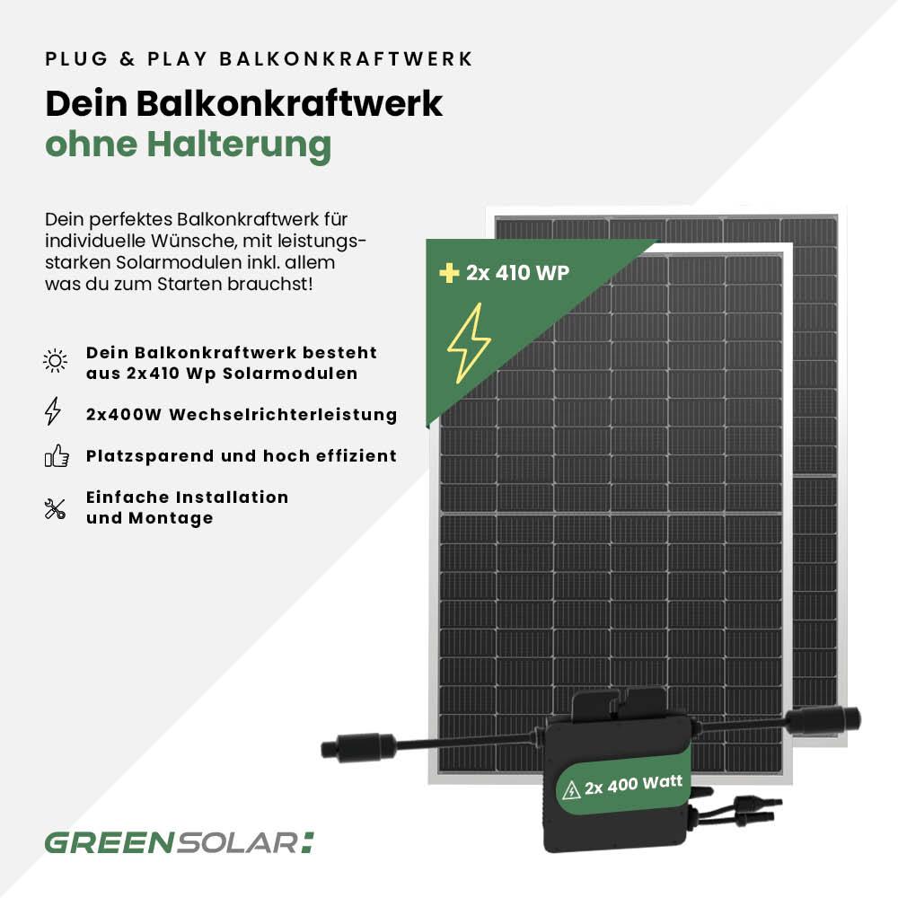 Balkonkraftwerk Basic 820/800 silber – Bild 2