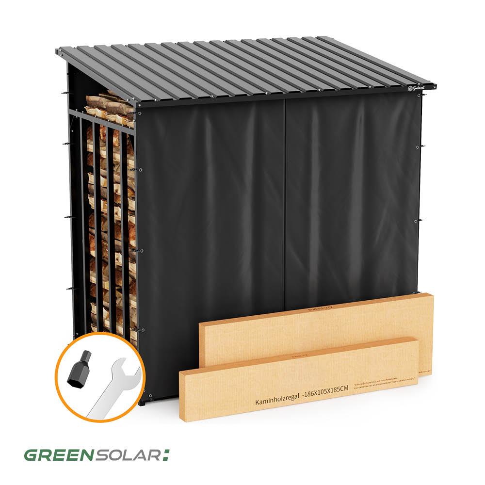 Kaminholzregal inkl. Plane