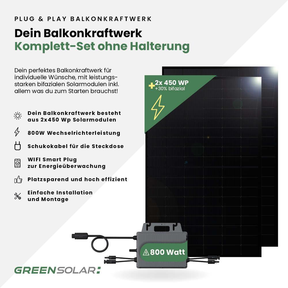 Balkonkraftwerk Basis M - Komplett-Set (900W) – Bild 2