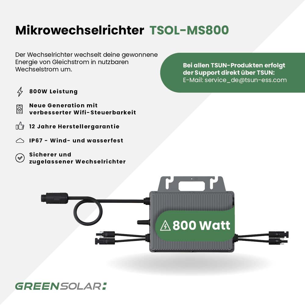 Balkonkraftwerk Flachdach M - Komplett-Set (900W) inkl. Wifi Plug – Bild 6