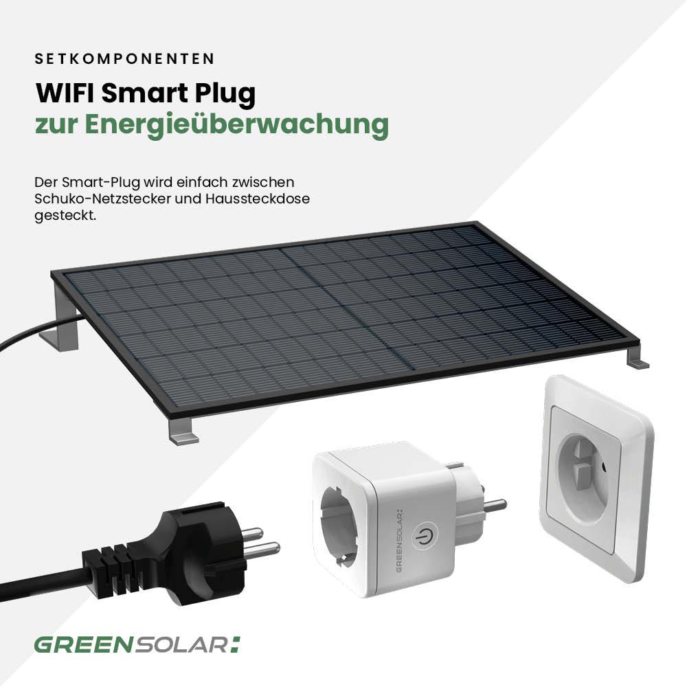 Balkonkraftwerk Flachdach M - Komplett-Set (900W) inkl. Wifi Plug – Bild 10