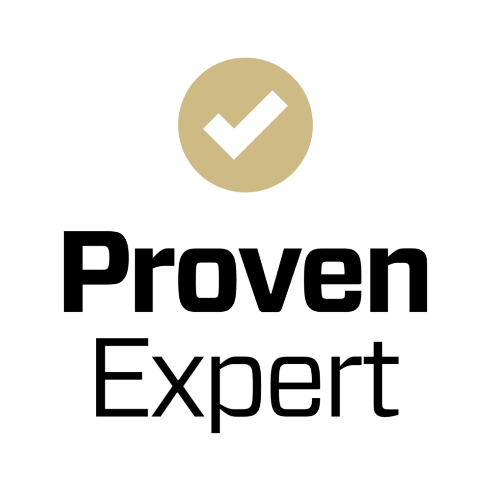 Proven Expert Logo auf weißem Hintergrund