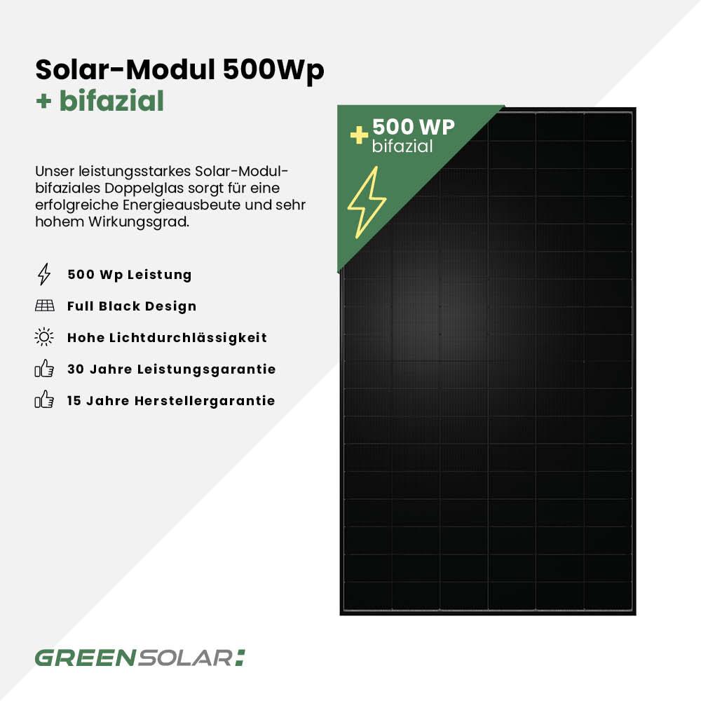 Solarmodul 500Wp black bifazial – Bild 2