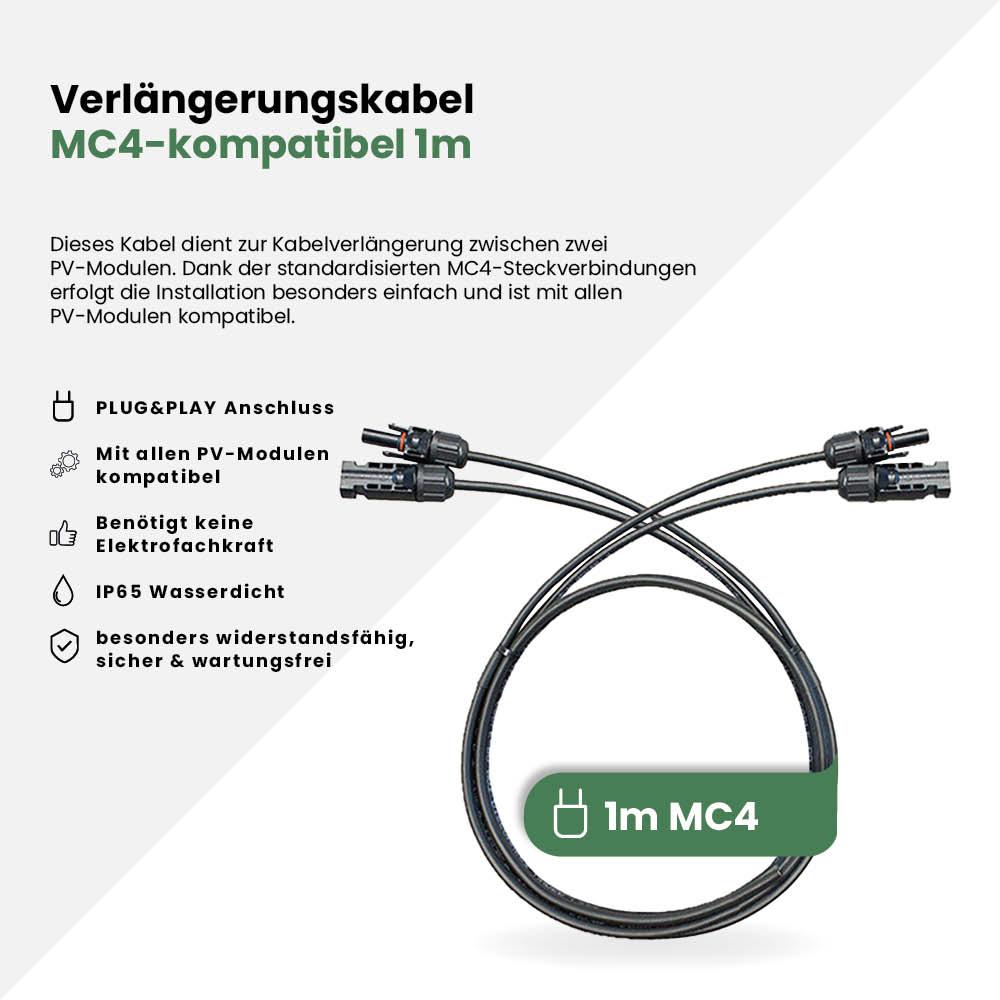 Verlängerungskabel MC4-kompatibel 1m – Bild 2