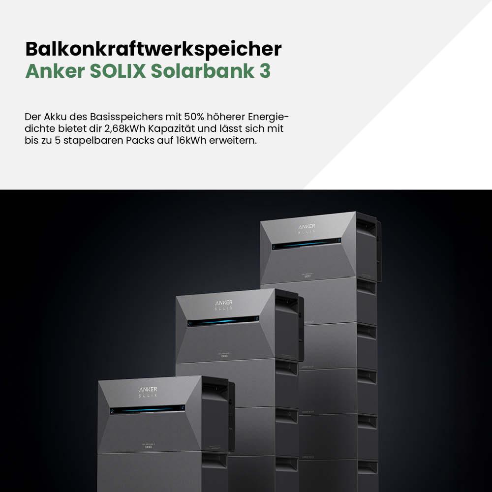 Balkonkraftwerk 900Wp mit Anker SOLIX Solarbank 3 E2700 Pro – Bild 9