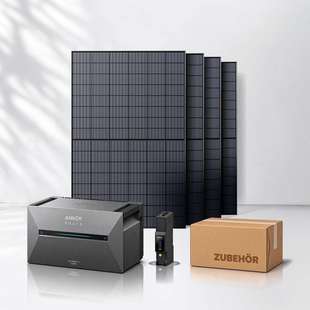Balkonkraftwerk 1800Wp mit Anker SOLIX Solarbank 3 E2700 Pro