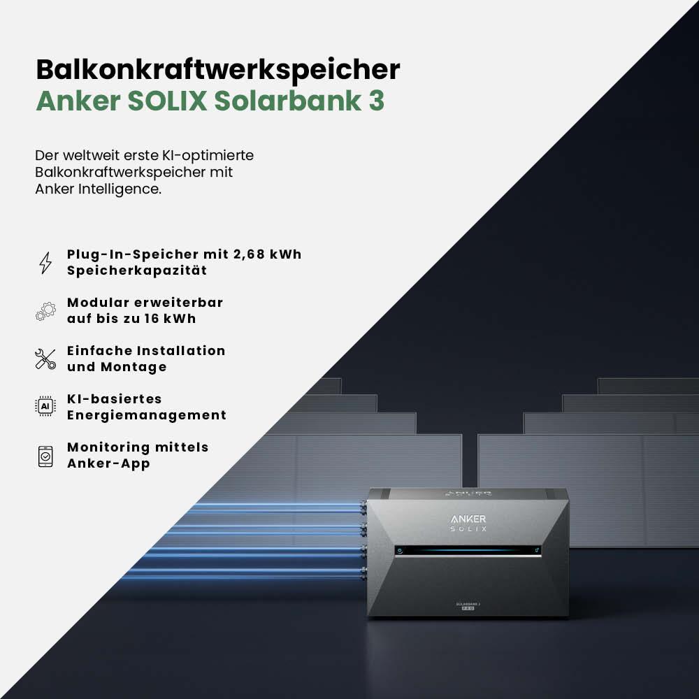 Balkonkraftwerk 2000Wp mit Anker SOLIX Solarbank 3 E2700 Pro – Bild 5