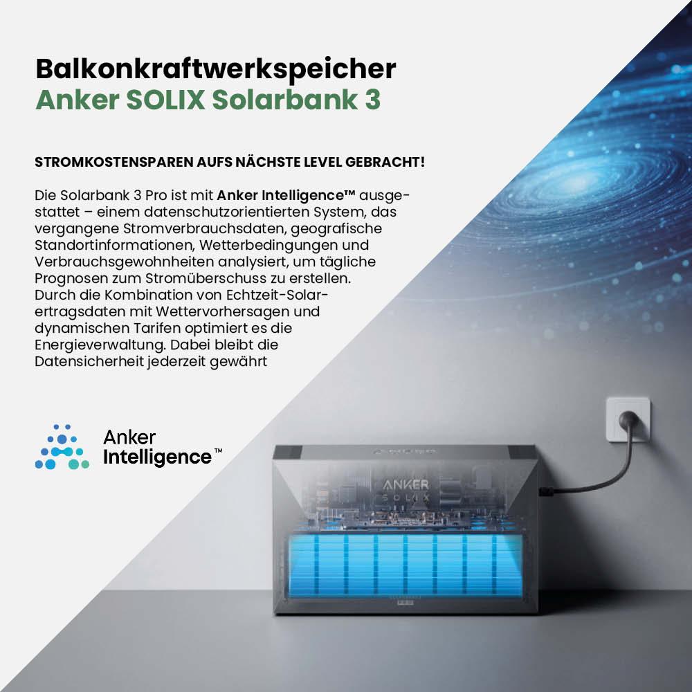Balkonkraftwerk 4000Wp mit Anker SOLIX Solarbank 3 E2700 Pro – Bild 7